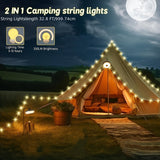 Rechargeable Camping String Lights with 5 Modes