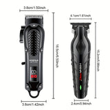 Shaving & Grooming: Men's Electric Hair Clipper with LCD Display