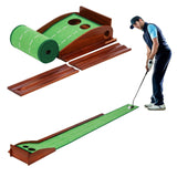 Golf Training Aids: Golf Putting Mat with 2-Hole Training Design