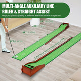 Golf Training Aids: Golf Putting Mat with 2-Hole Training Design