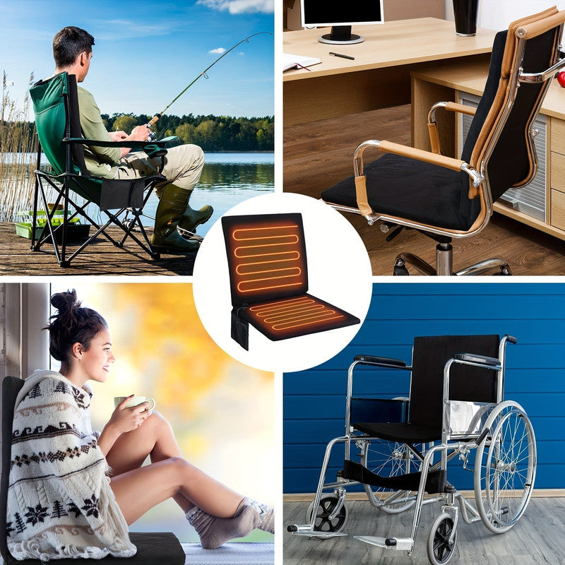 Cushions & Throws: Portable Heated Foldable Seat Cushion with USB Power