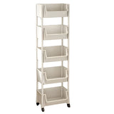 Bookcases & Shelves: Mobile Bookshelf Office Cart (5-Tier)