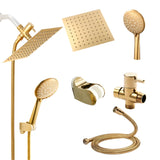 Shower Heads & Screens: Golden Rainfall Shower Head Handheld Combo Set