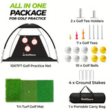 Golf Training Aids: Golf Practice Net with Mat & Target