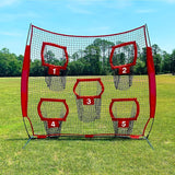 Soccer & Soccer Accessories: Football Outdoor Target Throwing Net with 5 Pockets