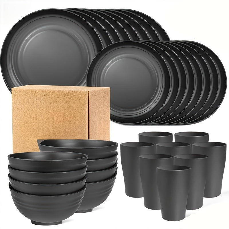 Disposable Cutlery: Shatterproof Tableware Set for Camping & Home (16pcs)