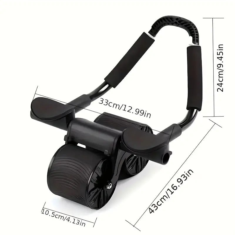 Gym Equipment & Accessories: Automatic Rebound Ab Roller with Elbow Pads