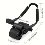 Gym Equipment & Accessories: Automatic Rebound Ab Roller with Elbow Pads