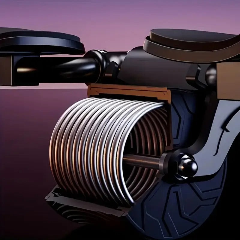 Gym Equipment & Accessories: Automatic Rebound Ab Roller with Elbow Pads