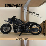 Building Toys: Retro Motorcycle Building Block Kit (1000pcs)