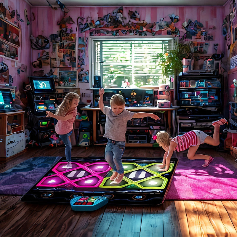Double Dance Pad LED Rhythm Game Mat