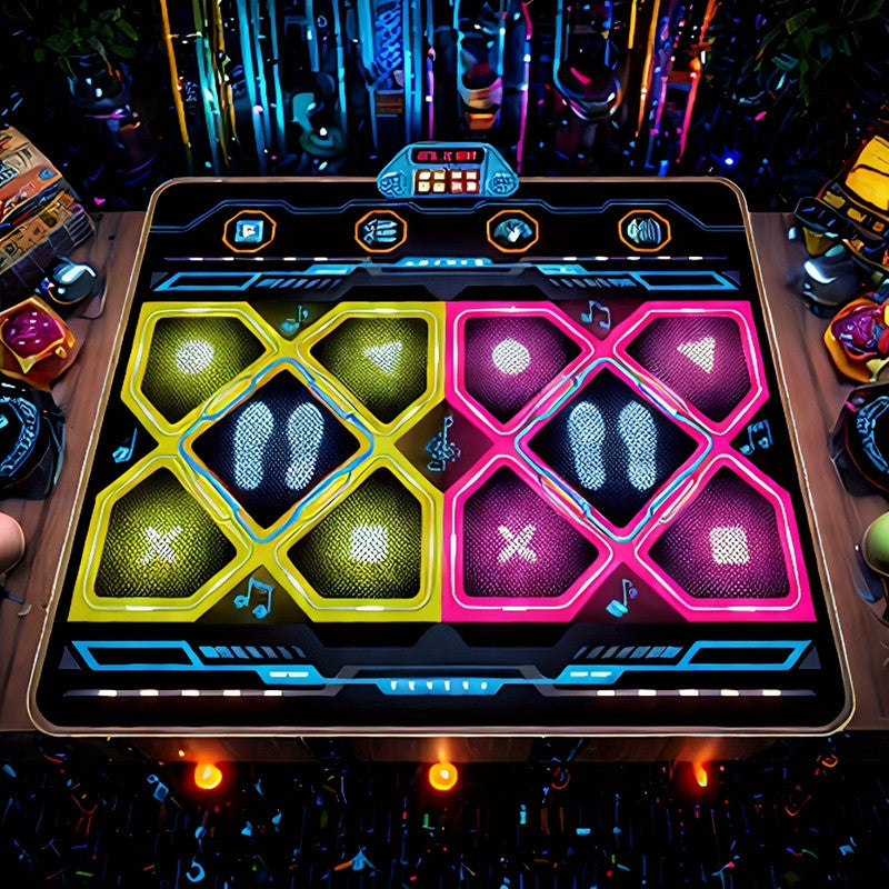 Double Dance Pad LED Rhythm Game Mat