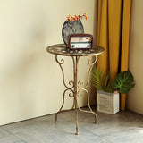 Vintage Metal Scrollwork Side Table