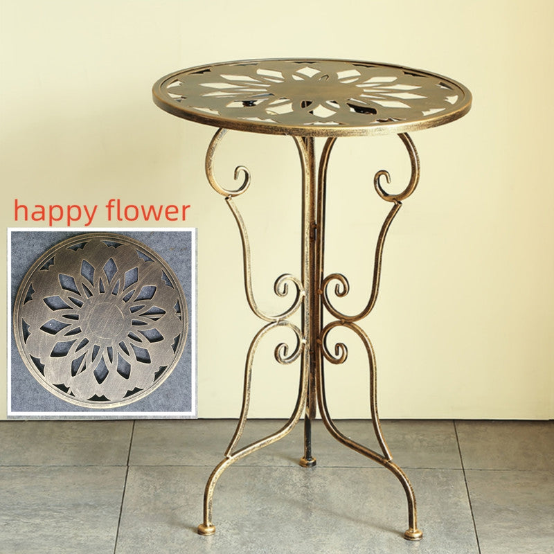 Vintage Metal Scrollwork Side Table