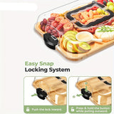 Cutlery: Bamboo Cheese Tray with Acrylic Lid