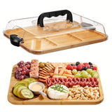 Cutlery: Bamboo Cheese Tray with Acrylic Lid