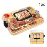 Cutlery: Bamboo Cheese Tray with Acrylic Lid