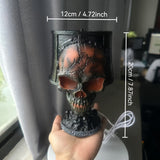 Table Lamps: Lava Skull Lamp USB Halloween Night Light