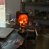 Table Lamps: Lava Skull Lamp USB Halloween Night Light