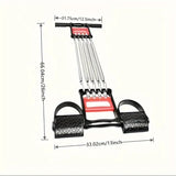 Gym Equipment & Accessories: 1Pc Multifunctional Spring Pedal Puller Fitness Tensioner(Black)