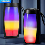 Audio Speakers: LED Lights Speaker with Powerful Bass Black