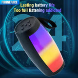 Audio Speakers: LED Lights Speaker with Powerful Bass Black
