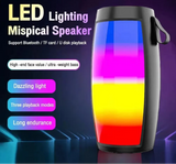 Audio Speakers: LED Lights Speaker with Powerful Bass Black