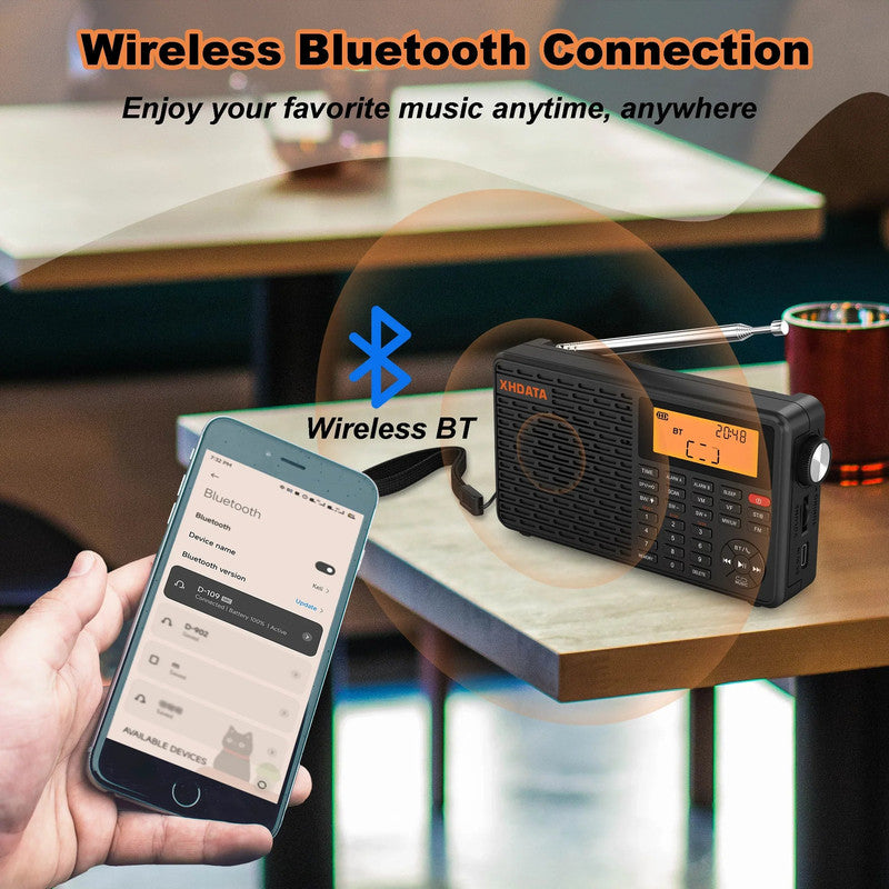 Stereo Digital Portable Radio Black