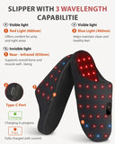 Wellness Accessories: Rechargeable Red Light Therapy Slippers Black