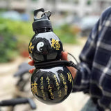 Kitchen Utensils: 2pcs 800ml Gourd Water Bottle Black