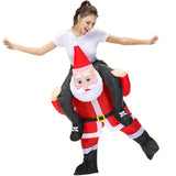 Christmas Decorations: Riding Santa Inflatable Christmas Costume