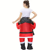 Christmas Decorations: Riding Santa Inflatable Christmas Costume