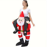 Christmas Decorations: Riding Santa Inflatable Christmas Costume