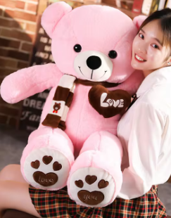 Huge 100cm Giant Pink Teddy Bear Soft Plush