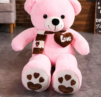 Huge 100cm Giant Pink Teddy Bear Soft Plush