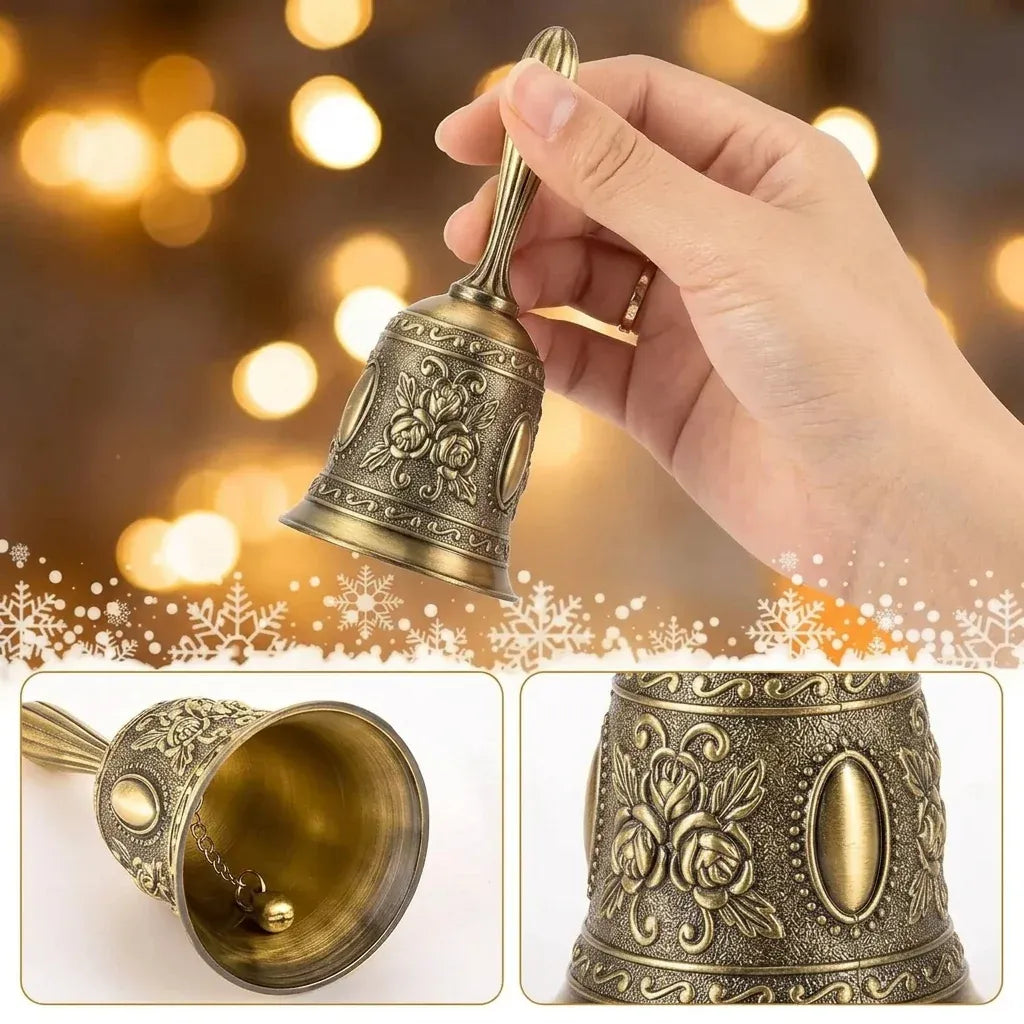 Trendbay Retro Bronze Metal Hand Bell Vintage Handheld