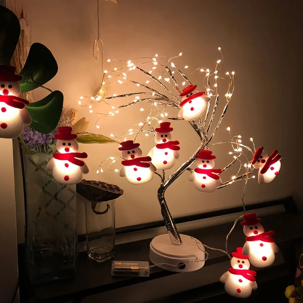 Trendbay LED Christmas Snowman String Lights 3m Plush Snowman Fairy