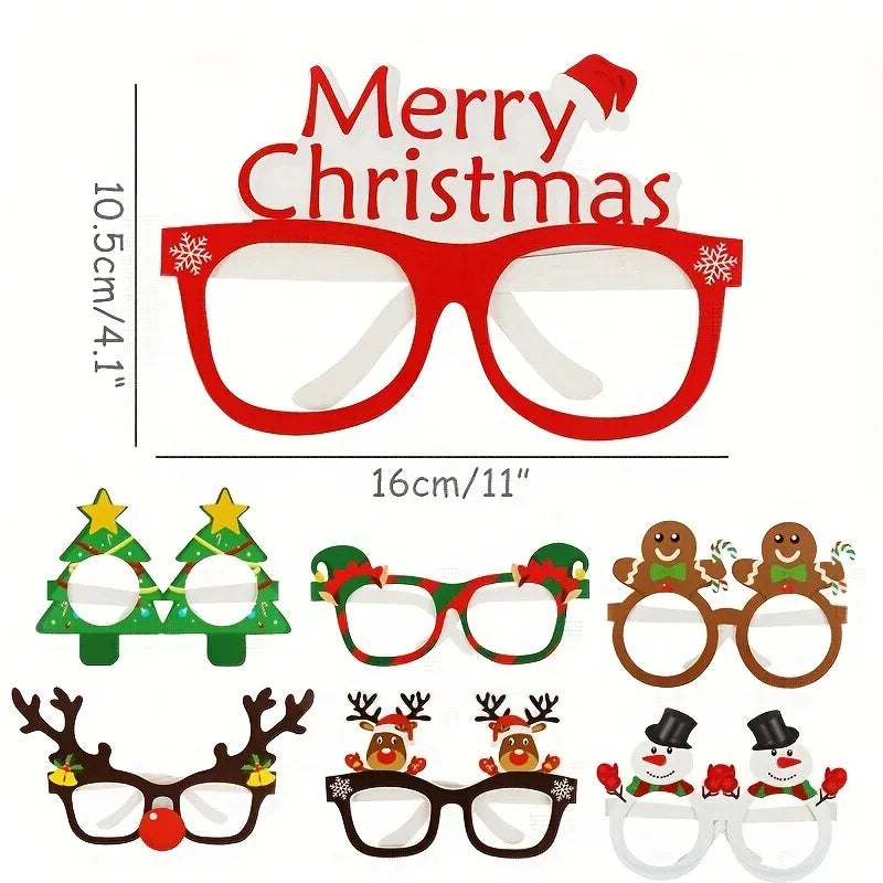 Trendbay Christmas Paper Glasses Photo Props