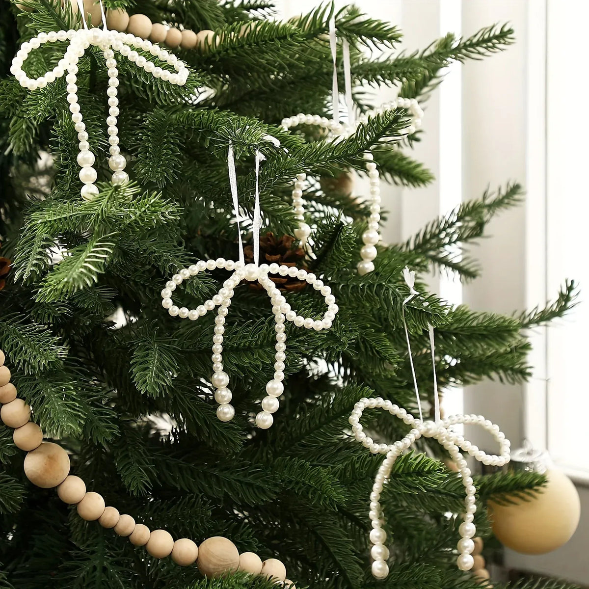 Trendbay Christmas Tree Bows 12pcs Decorative Twist-Tie Bows