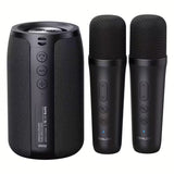 Audio Speakers: Wireless Speaker with Dual Karaoke Microphones