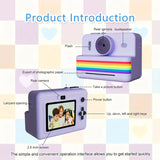 Camera Accessories: Portable Photo Printer Camera with Rechargeable Battery