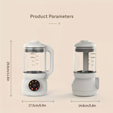 Food Mixers & Blenders: Automatic Nut Milk Maker with Rotating Cleaning Brush