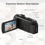 Camera Accessories: 1080P 24MP Digital Camera with 3.0" LCD