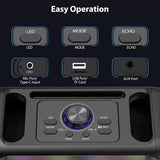 Audio Speakers: Portable Karaoke Speaker with 2 Wireless Microphones