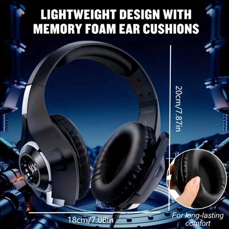 Over Ear Headphones: Gaming Headset PC PS4 PS5 Xbox RGB