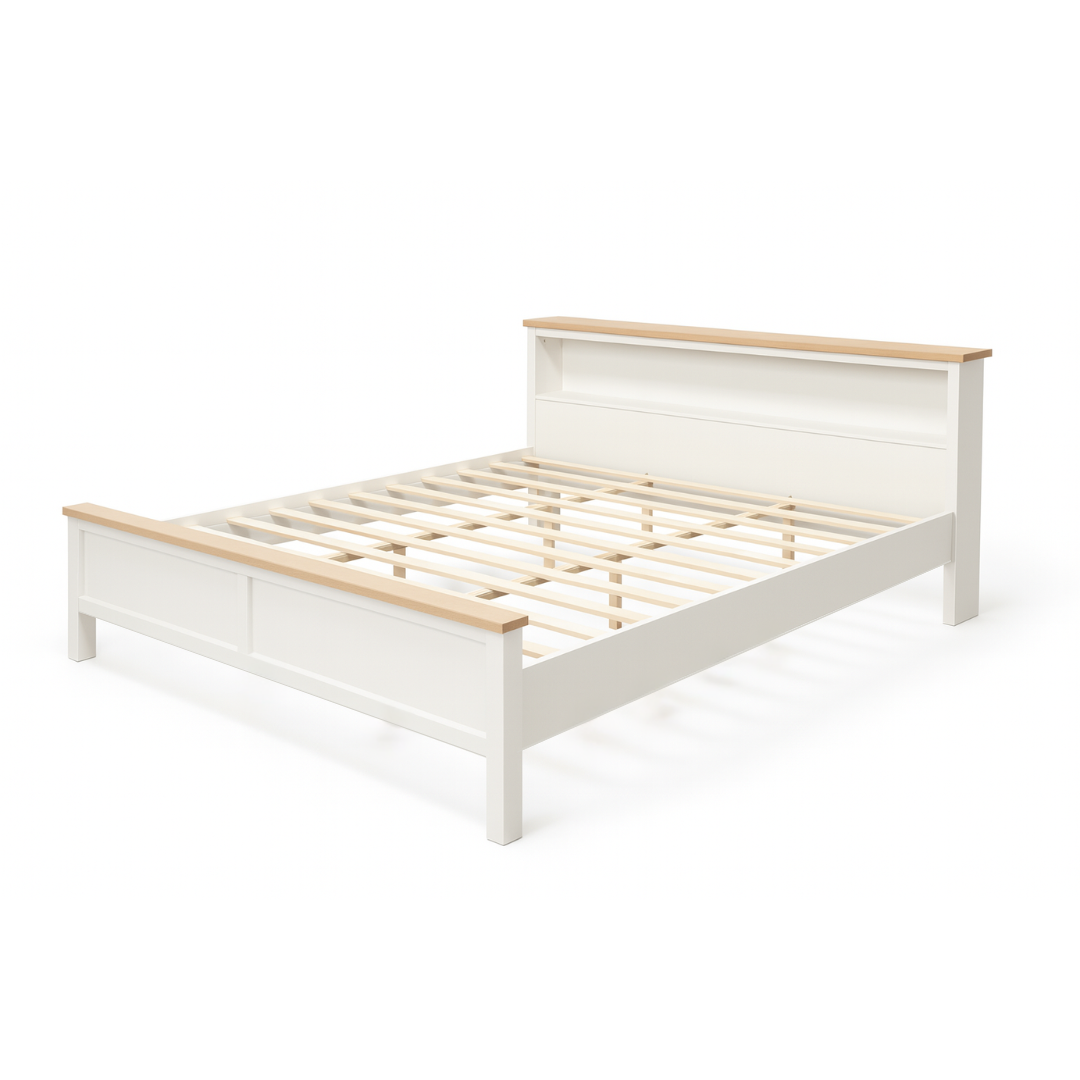 Beds & Bed Frames: Noosa King Bed Frame with Shelf