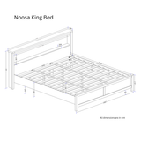Beds & Bed Frames: Noosa King Bed Frame with Shelf