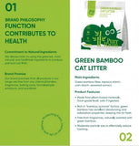Purr Haven Green Bamboo Cat Litter | 3 Packs | 2.5 kg Per Pack