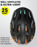 OutdoorMaster Bike Helmet Adult Men Women MIPS Certified Bicycle Helmet with Two Removable Liners & Ventilation Cycling Helmet for Mountain&Motorway-Carbon Black,Medium