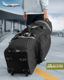 Golf Accessories: OutdoorMaster Padded Golf Club Travel Bag with Wheels, 900D Heavy Duty Oxford Waterproof -Alligators-Black